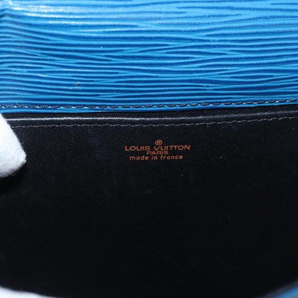 LOUIS VUITTON Epi Jena Clutch Bag Blue M52715 LV Auth 177598
