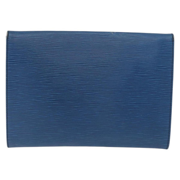LOUIS VUITTON Epi Jena Clutch Bag Blue M52715 LV Auth 177598
