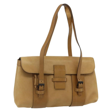 GUCCI Hand Bag Leather Beige 101287 Auth 177601