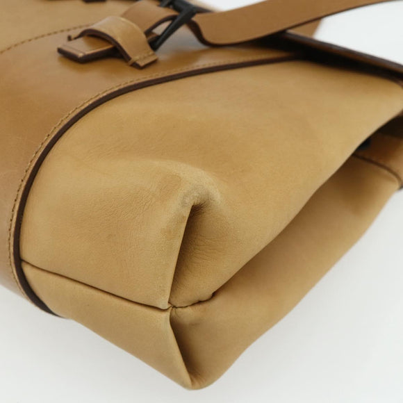 GUCCI Hand Bag Leather Beige 101287 Auth 177601