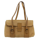 GUCCI Hand Bag Leather Beige 101287 Auth 177601-13