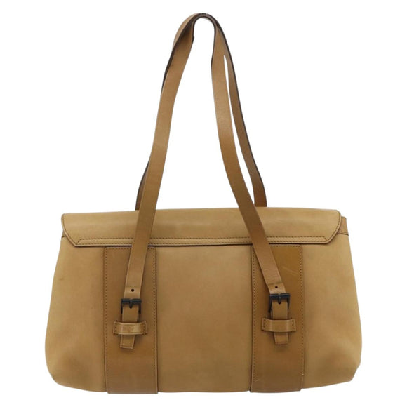 GUCCI Hand Bag Leather Beige 101287 Auth 177601