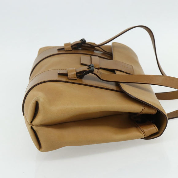 GUCCI Hand Bag Leather Beige 101287 Auth 177601