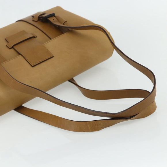 GUCCI Hand Bag Leather Beige 101287 Auth 177601