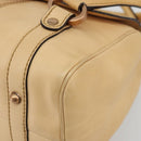GUCCI Hand Bag Leather Beige Gold 124245 Auth 177602A-10