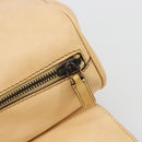 GUCCI Hand Bag Leather Beige Gold 124245 Auth 177602A-18
