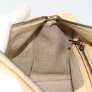 GUCCI Hand Bag Leather Beige Gold 124245 Auth 177602A-22