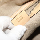 GUCCI Hand Bag Leather Beige Gold 124245 Auth 177602A-25