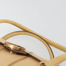 GUCCI Hand Bag Leather Beige Gold 124245 Auth 177602A-8
