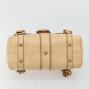 GUCCI Hand Bag Leather Beige Gold 124245 Auth 177602A-9