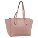 GUCCI Swing Tote Bag Leather Pink Gold 354408 Auth 177603-1