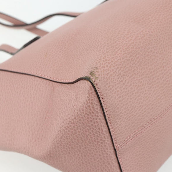 GUCCI Swing Tote Bag Leather Pink Gold 354408 Auth 177603