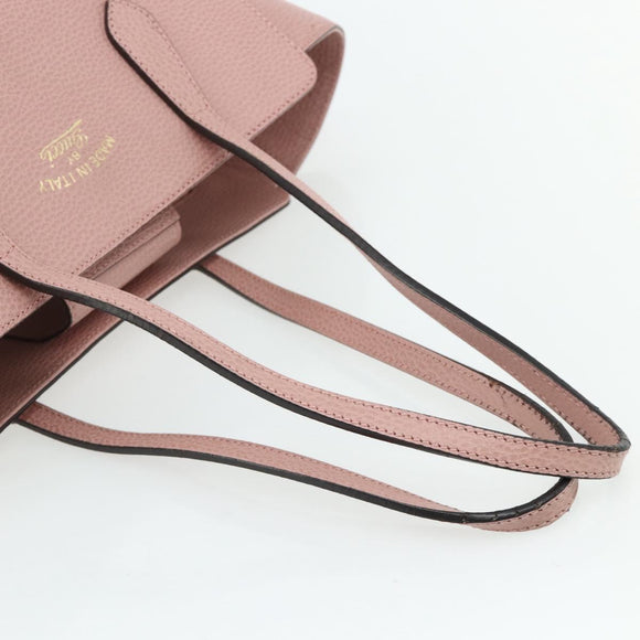 GUCCI Swing Tote Bag Leather Pink Gold 354408 Auth 177603