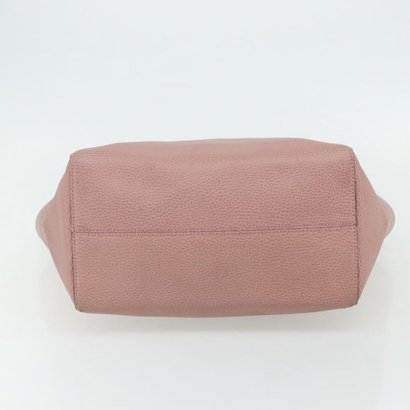 GUCCI Swing Tote Bag Leather Pink Gold 354408 Auth 177603