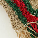 GUCCI Shoulder Bag Raffia Multicolor Auth 177605M-13