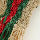 GUCCI Shoulder Bag Raffia Multicolor Auth 177605M-14