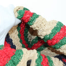 GUCCI Shoulder Bag Raffia Multicolor Auth 177605M-20