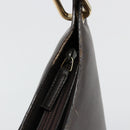 GUCCI Bamboo Shoulder Bag Leather Dark Brown Gold 001 3007 Auth 177607-14