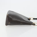 GUCCI Bamboo Shoulder Bag Leather Dark Brown Gold 001 3007 Auth 177607-4