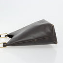 GUCCI Bamboo Shoulder Bag Leather Dark Brown Gold 001 3007 Auth 177607-5