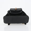 GUCCI Bamboo Backpack Suede Black Gold 003 1705 0030 Auth 177608-5