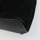 GUCCI Bamboo Backpack Suede Black Gold 003 1705 0030 Auth 177608-16