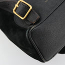 GUCCI Bamboo Backpack Suede Black Gold 003 1705 0030 Auth 177608-9