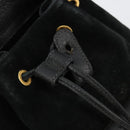 GUCCI Bamboo Backpack Suede Black Gold 003 1705 0030 Auth 177608-21