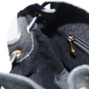 GUCCI Bamboo Backpack Suede Black Gold 003 1705 0030 Auth 177608-24