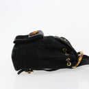 GUCCI Bamboo Backpack Suede Black Gold 003 1705 0030 Auth 177608-3