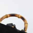 GUCCI Bamboo Backpack Suede Black Gold 003 1705 0030 Auth 177608-14