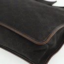 GUCCI GG Canvas Shoulder Bag Dark Brown Silver 90656 Auth 177610-16