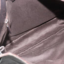 GUCCI GG Canvas Shoulder Bag Dark Brown Silver 90656 Auth 177610-11