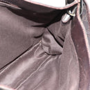 GUCCI GG Canvas Shoulder Bag Dark Brown Silver 90656 Auth 177610-19