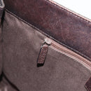 GUCCI GG Canvas Shoulder Bag Dark Brown Silver 90656 Auth 177610-21