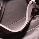 GUCCI GG Canvas Shoulder Bag Dark Brown Silver 90656 Auth 177610-12