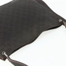 GUCCI GG Canvas Shoulder Bag Dark Brown Silver 90656 Auth 177610-6