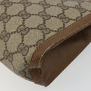 GUCCI GG Supreme Web Sherry Line Clutch Bag PVC Beige 89 01 032 Auth 177611-10