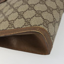 GUCCI GG Supreme Web Sherry Line Clutch Bag PVC Beige 89 01 032 Auth 177611-11