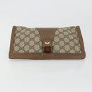 GUCCI GG Supreme Web Sherry Line Clutch Bag PVC Beige 89 01 032 Auth 177611-6