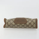 GUCCI GG Supreme Web Sherry Line Clutch Bag PVC Beige 89 01 032 Auth 177611-7