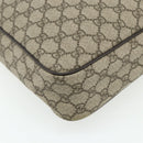 GUCCI GG Supreme Schoudertas PVC Leer Beige Goud 201448 Auth 177612A-15