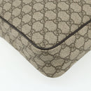 GUCCI GG Supreme Schoudertas PVC Leer Beige Goud 201448 Auth 177612A-17
