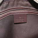 GUCCI GG Supreme Schoudertas PVC Leer Beige Goud 201448 Auth 177612A-19