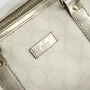 GUCCI GG Supreme Boston Bag PVC White Gold 193603 Auth 177613A-17