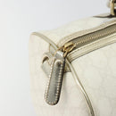 GUCCI GG Supreme Boston Bag PVC White Gold 193603 Auth 177613A-10