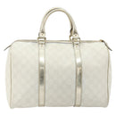 GUCCI GG Supreme Boston Bag PVC White Gold 193603 Auth 177613A-2