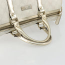 GUCCI GG Supreme Boston Bag PVC White Gold 193603 Auth 177613A-7