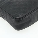 GUCCI GG Canvas Guccissima Shoulder Bag Leather Black Gold 201448 Auth 177614-14