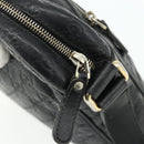GUCCI GG Canvas Guccissima Shoulder Bag Leather Black Gold 201448 Auth 177614-10